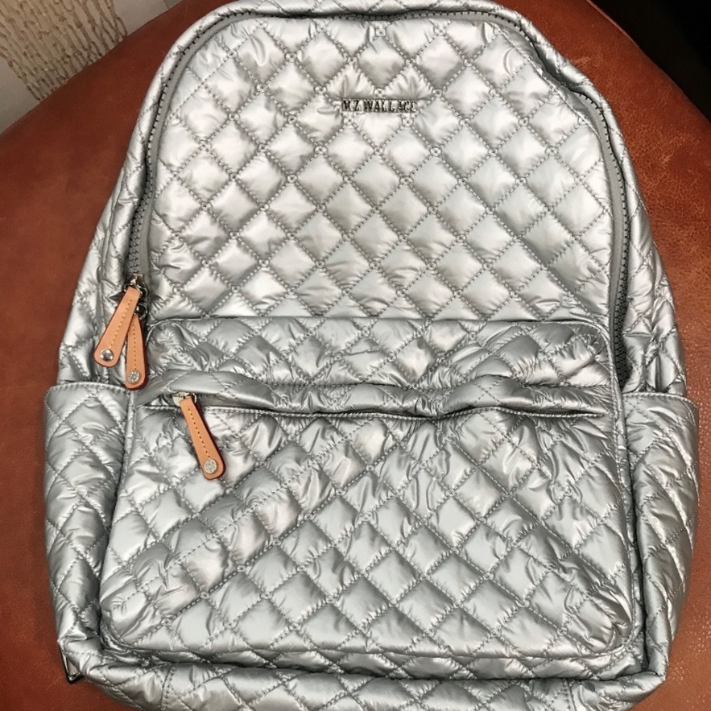 Mz Wallace Large Back Pack Nylon Metallic